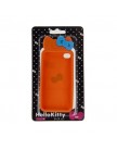 Чехол силиконовый Hello Kitty для iPhone 4 | 4S бантики оранжевый