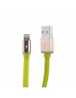 USB дата-кабель Remax My Device My Life для Apple LIGHTNING плоский (1.0 м) салатовый, с металическими наконечниками